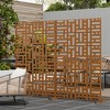 MAYEERTY Room Divider Screen Helen Street 01 Brown Galvanized Sheet 72x47x16in 6-Piece Set - 2 of 4