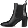 Journee Signature Womens Genuine Leather Rowann Square Toe Stacked Chelsea Booties - image 2 of 4