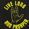 Boys' Star Trek Live Long Hand T-Shirt Black Medium - 3 of 4