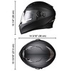 AHR RUN-F Full Face Stars and Stripes Motorcycle Helmet Flip up Dual Visor DOT M-XXL - 3 of 4