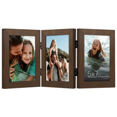 Americanflat Hinged Picture Frame with shatter-resistant glass - Available in a variety of sizes and styles