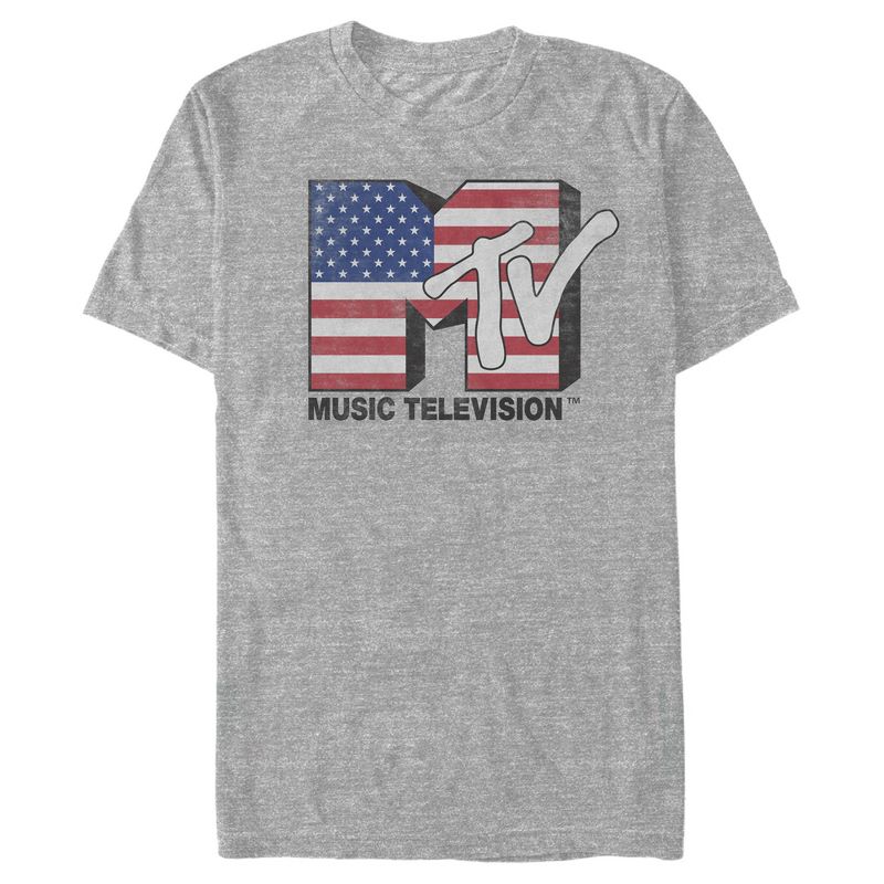 Men's MTV 3D Flag Logo T-Shirt, 1 of 4