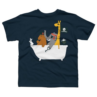 Boy's Design By Humans The pirate ship By radiomode T-Shirt