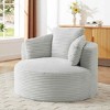 Aukfa 49" Oversized Accent Corduroy Lounge Chair with Memory Foam , No Assembly Required, for Living Room & Bedroom - 2 of 4