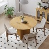 SpassWay 30"H Round Wood Dining Table Kitchen Table Conference Table with Criss Cross Legs - 4 of 4