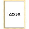 PosterPalooza | Simple Gold Picture Frame - UV Acrylic, Foam Board Backing, Hanging Hardware - 2 of 4