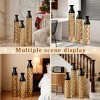 AENKYO Set of 3 Metal Tall Floor Vases, Gold Geometric Cylinder Vases with Vine Patterns -  for Living Room & Home Decor - 25"/29"/34" Height - 2 of 4