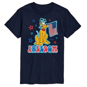 Men's - Disney - Pluto USA Flag Short Sleeve Graphic T-Shirt - 1 of 4