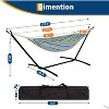 Hammock with Space Saving Steel Stand Included ,450lb Capacity Standing Hammocks for Outside Garden Backyard - 2 of 4