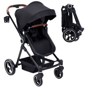 2-in-1 Baby Stroller Reversible Stroller, Bassinet with One-Hand Fold for Easy Access Stroller with Recliner and Extra Large Canopy - 1 of 4