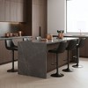 Ora Maison Set of 2 Adjustable Swivel Black Bar Stools 26–34", Faux Leather Counter Chairs with Footrests for Kitchen Island or Home Bar - 3 of 4