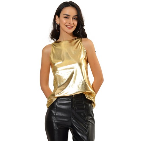 Girl Gang Ladies Tank Top. Gold Womens Girl Power tank. Celebrates