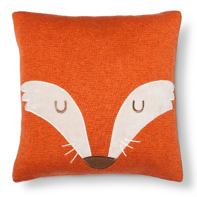 orange fuzzy pillow