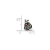 Black Bow Jewelry Sterling Silver, Enamel & Marcasite Cat with Red Bow Bead Charm - 2 of 3