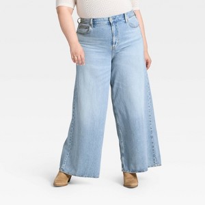 Women's Highest-Rise Palazzo Wide Leg Jeans - Universal Thread™ - 1 of 3