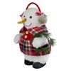 Northlight Plush Girl Snowman with Ear Muffs and Wreath Christmas Figure - 12" - image 3 of 4