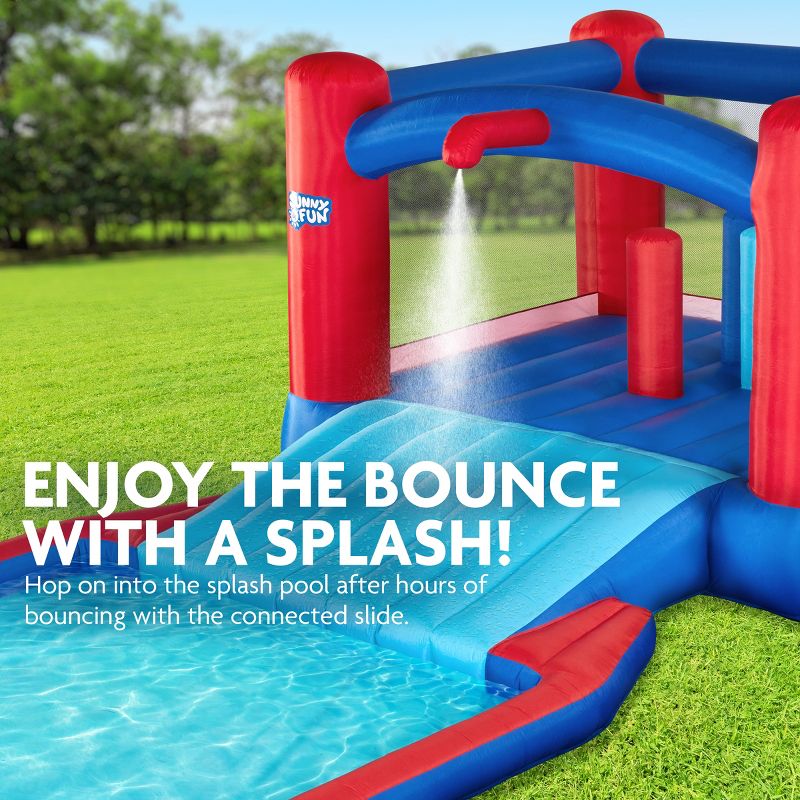 Sunny & Fun Inflatable Kids Backyard Water Slide Park & Bounce House, 5 of 9