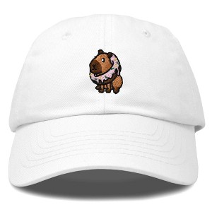 Dalix Capybara Donut Cap Embroidered Dad Baseball Hat Cotton Adjustable Womens - 1 of 4