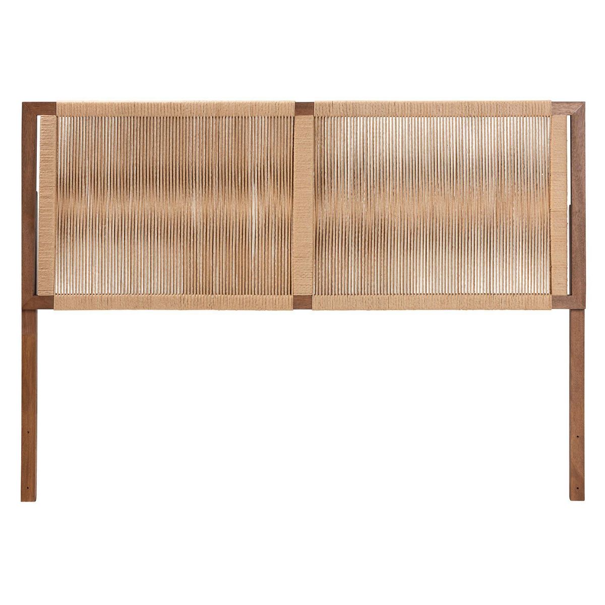 bali & pari Holitz Natural Rope Woven King Headboard Walnut Brown/Light Brown - thumbnail 2