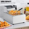 COZONY 3600W Commercial Deep Fryer, Stainless Steel Double Basket Countertop Frying Machine with Temperature Control - 3 of 4