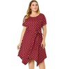 Agnes Orinda Women's Plus Size Polka Dots Wedding Elegant Spring Summer Midi Shirt Dresses - 3 of 4