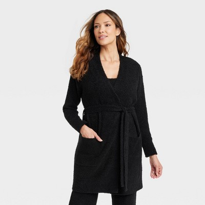 Image of Women's Cozy Yarn Robe - Stars Above™ Black M/L