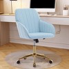 Ridstar Adjustable Office Chair with Backrest Seat For Bedroom-Blue - 3 of 4