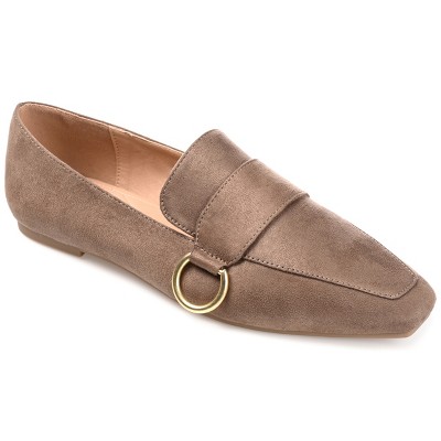 Journee Collection Womens Benntly Slip On Square Toe Loafer Flats