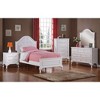 Isabella Youth Bed with Faux Leather Headboard Twin White: Arched Feet, Moldings - Picket House Furnishings - 4 of 4