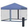 Outsunny 10' x 10' Pop Up Canopy Party Tent with Center Lift Hook Design, 3-Level Adjustable Height, Easy Move Roller Bag - 4 of 4
