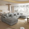 160"Cloud Couch Sectional for Living Room,Convertible U Shape Couch with Ottoman, Down Filled Modular Sectional Sofa Couch - 2 of 4