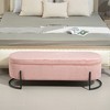 CENGHU Storage Ottoman, Bedroom End Bench, Upholstered Fabric Storage Ottoman, Entryway Footstool, Ottoman Bench for Living Room & Bedroom - 3 of 4