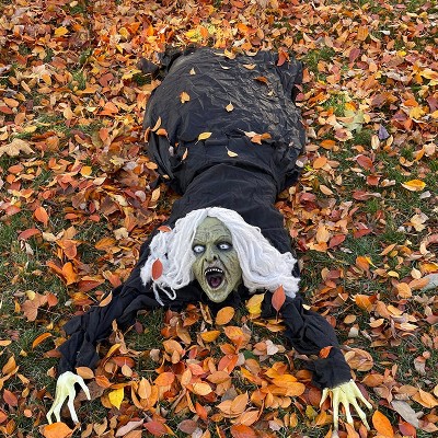 Joyfy Halloween Groundbreaker Zombie Decoration, Animated Zombie Props with Lighted Eyes and Sound, Outdoor Lawn Yard Graveyard Decor