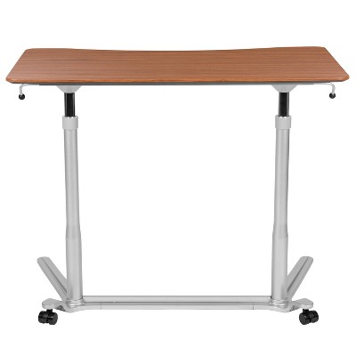 Cherry Wood Adjustable Height Standing Desk