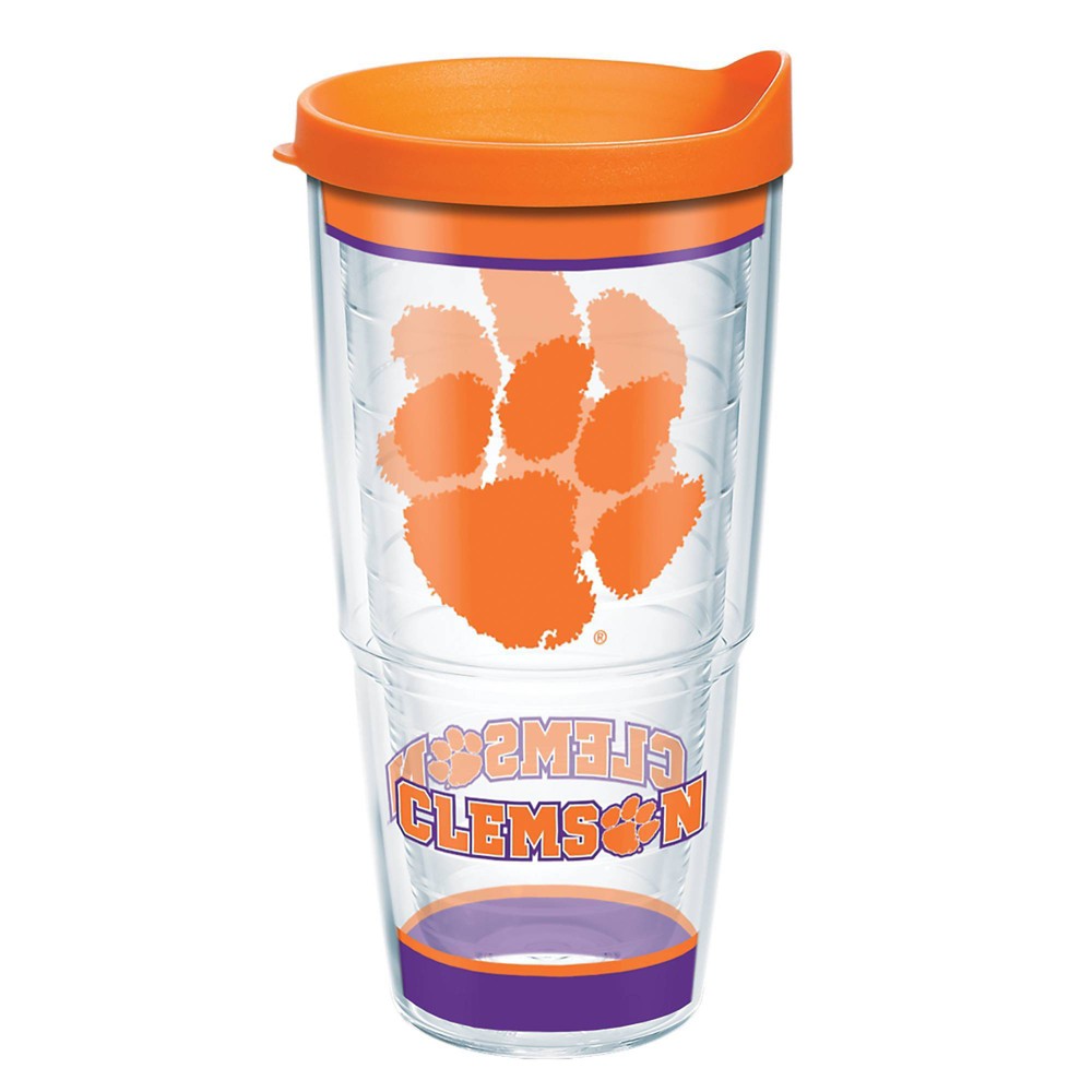 Photos - Glass NCAA Clemson Tigers Tradition Classic Tumbler with Lid - 24oz