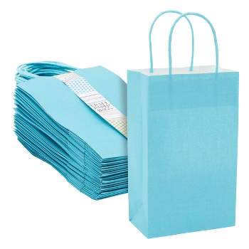 Juvale 25-Pack Pastel-Colored Paper Gift Bags with Handles for