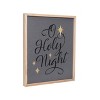 Transpac Wood 18.75 in. Gray Christmas Holy Night Wall - 3 of 4