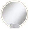 Coaster Home Furnishings Jocelyn Round Table Top LED Vanity Mirror White Marble Base, Gold - 3 of 4