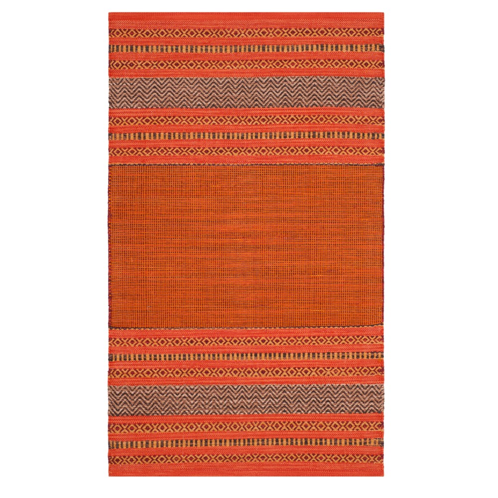 3'x5' Careen Woven Rug Orange/Red - Safavieh