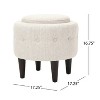 Tafton Club Chair and Ottoman Fabric Upholstered Linen & Cotton-Christopher Knight Home - 4 of 4
