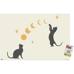 Trends International Episodic Drawing - Cat And Moon 1 Unframed Wall Poster Prints - 1 of 4