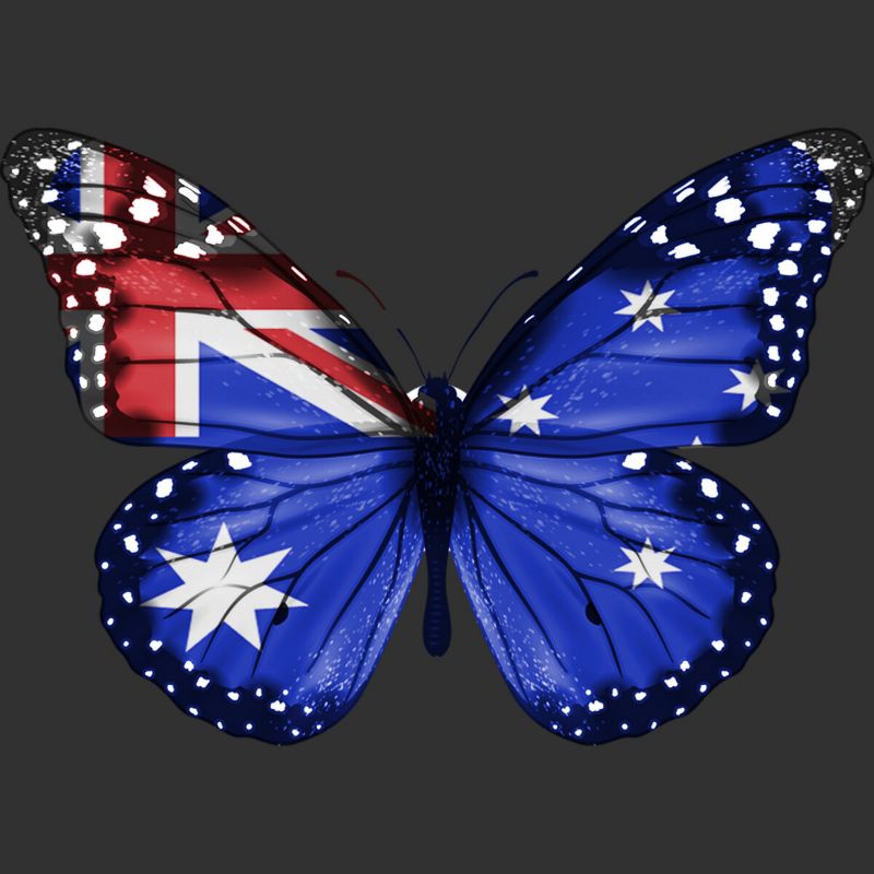 Men's Design By Humans Butterfly Flag Of Australia By GiftsIdeas Tank Top, 2 of 3