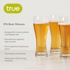 True Wheat Beer Glasses, Pilsner Beer Glass, Craft Brew Lovers Glassware, 23 Ounce, Large Beer Glasses, Set of 4 Pilsner Glasses, Clear Glass - 2 of 4