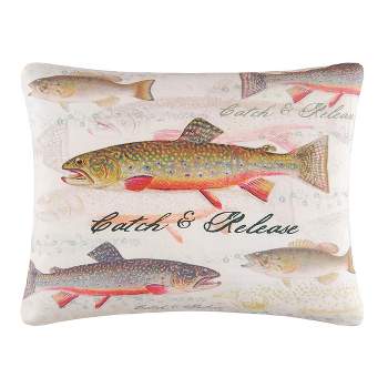C&F Home 14" x 18" Catch & Release Fishing Throw Pillow