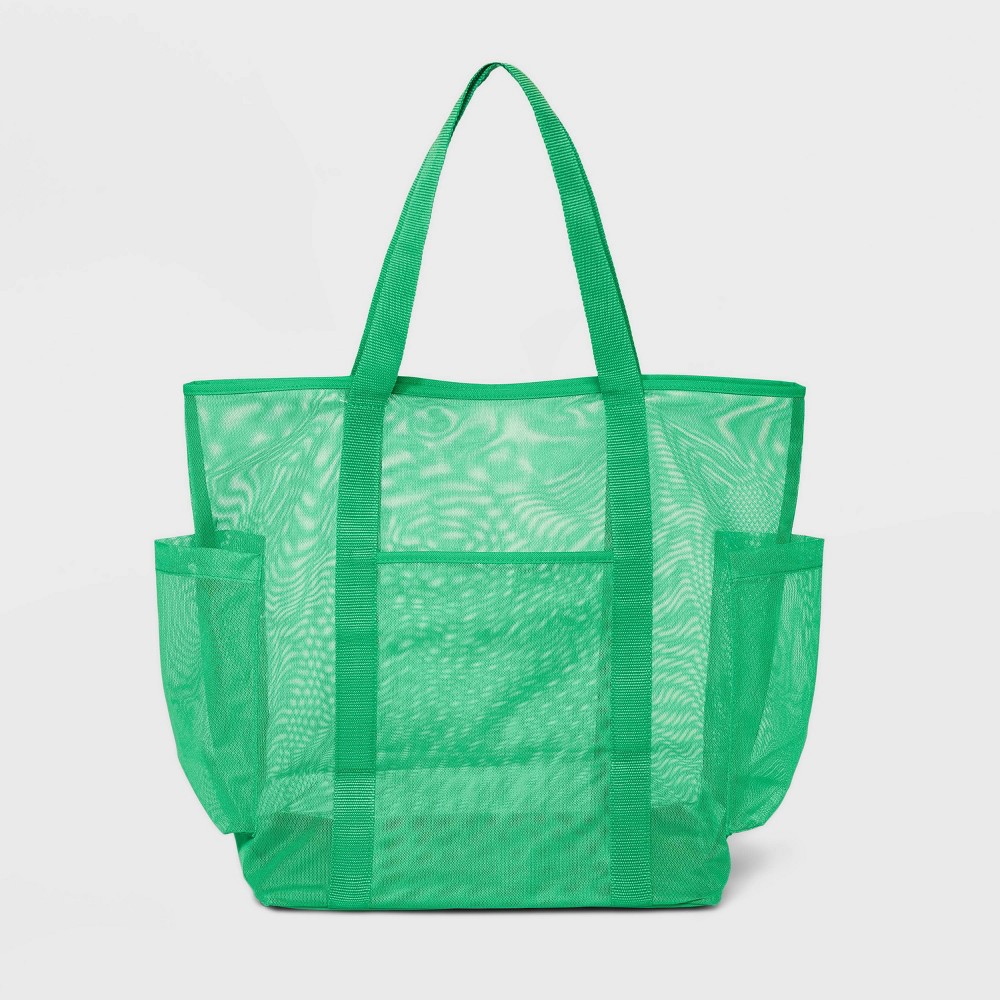 (( case of pack piece 12)) Mesh Tote Handbag - Shade & Shore™ Light Green