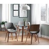 LumiSource 5pc Folia Fabrizzi Dining Set Walnut Glass/Gray - 4 of 4