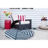Design Imports Outdoor Round Floral - Blue Geometric - 5 Ft - 3 of 4