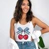 Simply Sage Market Women's Coquette Patriotic Cherries Graphic Racerback Tank - 2 of 3