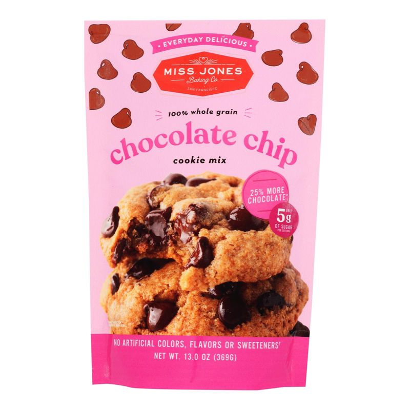 Miss Jones Baking Co. Organic Chocolate Chip Cookie Mix - Case of 6/13 oz, 2 of 7