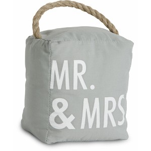 Pavilion Gift Company - Mr. & Mrs. - 5" x 6" Door Stopper - Door Stops - 1 of 4